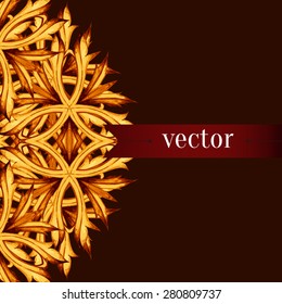 Circle ornamental pattern. Invitation card. Baroque ornament, frame, Retro Vintage Vector background. Vector abstract background. Vintage card. Decorative Art, Craft, Poster and Print.