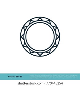 Circle Ornamental Tribal Icon Vector Logo Template Illustration Design. Vector EPS 10.