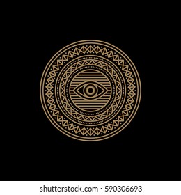 Circle ornaments with eye