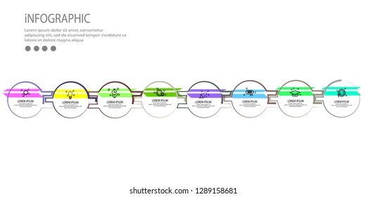 circle outline Business infographics template vector