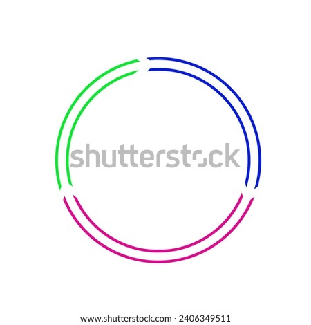 Circle outline for infographic icon. Vector illustration.