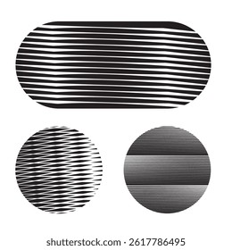 Circle and oval engraving options for black and white decor