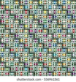 circle and oval mark tile, color - Geometric seamless pattern