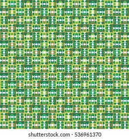 circle and oval mark tile, green - Geometric seamless pattern