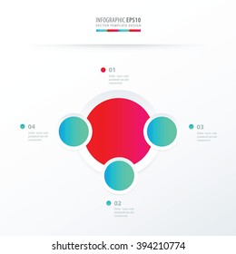Circle Overlap design  blue and pink color