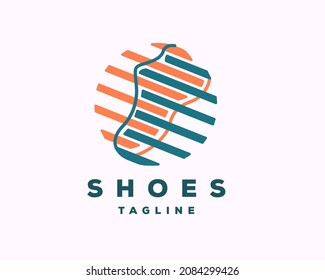 Umschließung des Logos für Umschließungen von Schuhen Symbol für Design-Vorlage