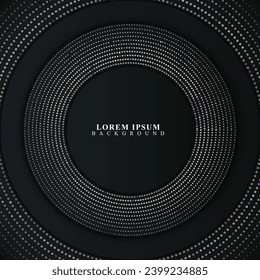 Circle overlapping with halftone style. Brand new design for your ad.