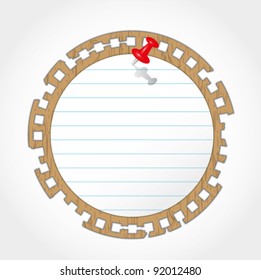 Circle pad with red pin.
