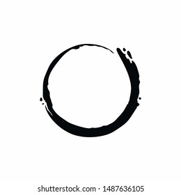 Circle Paint Brush Stroke Vector