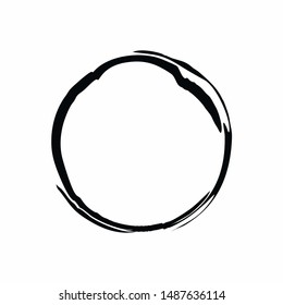 Circle Paint Brush Stroke Vector