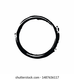 Circle Paint Brush Stroke Vector