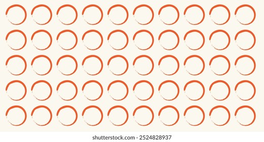 Circle Paint Grid Orange Simple