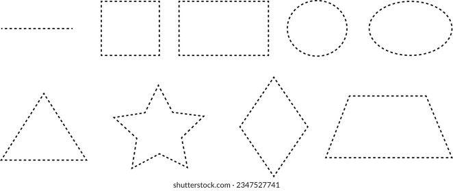 Circle and paint the main geometric figures. Basic geometric figures. Maths. Paint geometric shapes in different colors. We teach mathematics