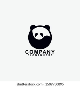 Circle Panda Logo Design Template. Modern Design. Panda Logo. Vector Illustration