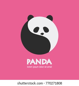 circle panda vector logo