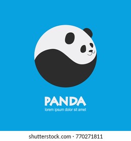 circle panda vector logo