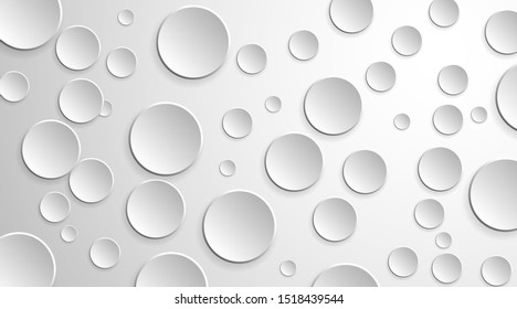 Circle paper banners with drop shadow .