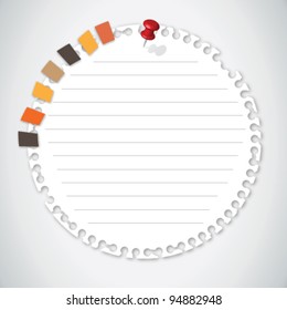 Circle paper with bookmark
