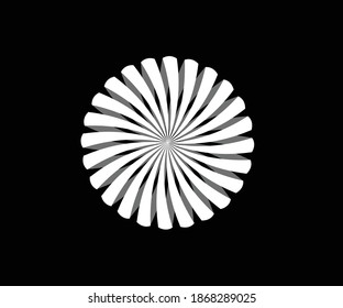 diseño del logotipo de la nave de papel circular