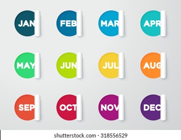 397 12 month calendar infographic Images, Stock Photos & Vectors ...