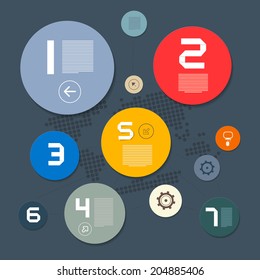 Circle Paper Vector Infographics Layout