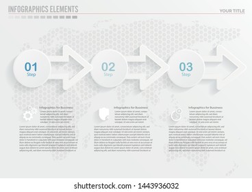Circle paper white template. circle origami style.step by step infographics