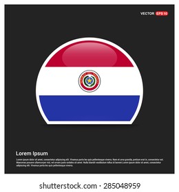 circle Paraguay flag Sticker