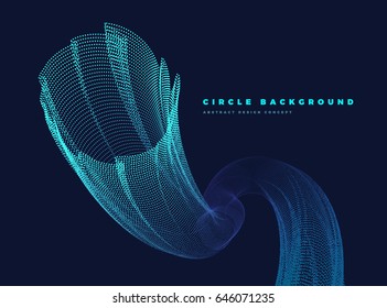 circle particle with spin tube shape