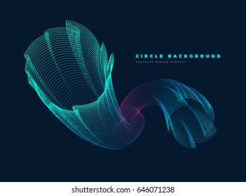 circle particle with spin and twisted tube shape