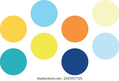 circle pastel color seamless pattern, isolated on white background, vector illustration