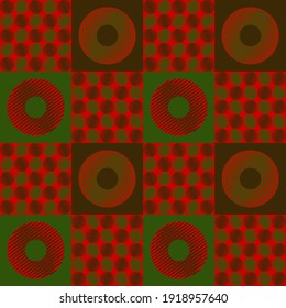 Circle  patchwork seamless pattern.Vector image of a round shape.