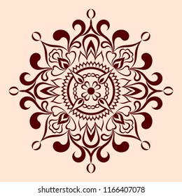 circle pattern abstract floral style