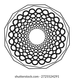 Patrón de círculo abstracto geométrico miel combo ilustrador forma redonda 