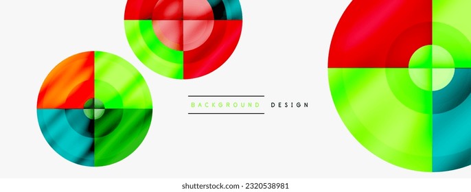 Fondo del patrón circular. Conjunto de fondos abstractos para papel pintado, banner, fondo, página de aterrizaje, arte en la pared, invitación, impresiones, carteles