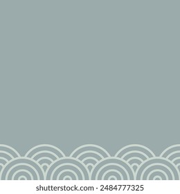 Circle pattern border frame illustration design