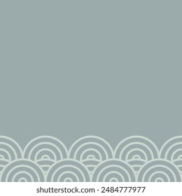 Circle pattern border frame illustration design