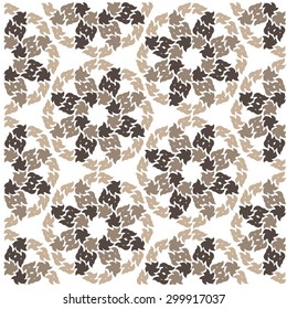 circle pattern chocolate pieces shaped dahlia flowers stacking