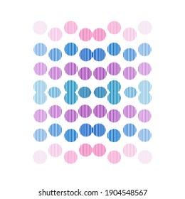 Circle Pattern Color is Blue, Purple, and Pink for Commercial Use