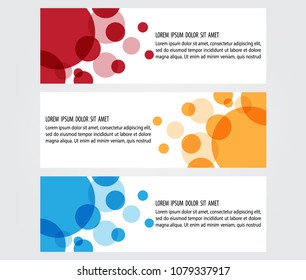 circle pattern colorful banner design