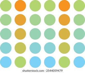 Padrão de círculo com plano de fundo vetorial de pontos coloridos