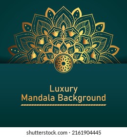 Circle Pattern Creative Luxury Ornamental Mandala, Flower Mandala with gradient color with unique Background Design in gold color vector