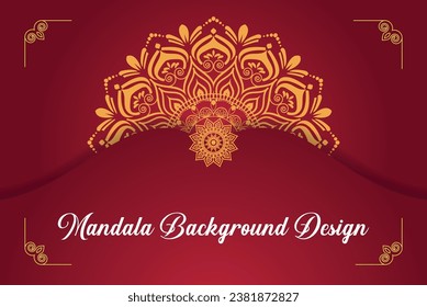 Circle Pattern Creative Luxury Ornamental Mandala, Flower Mandala with gradient color with unique Background Design in gold color vector
