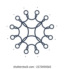 Círculo, diseño de patrones, dibujo de líneas, icono, decorativo