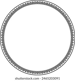 Circle pattern design round frame texture vector graphic design element stock artwork festival religion culture art