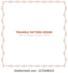 Circle pattern design with a square border frame.