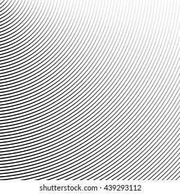 Circle pattern with dynamic, irregular lines. Geometric circular pattern with radiating, converging circles.