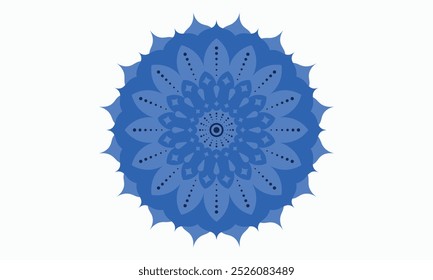 Circle pattern floral mandala design.
