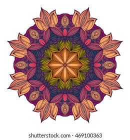 circle pattern with floral ornament.