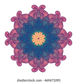 circle pattern with floral ornament