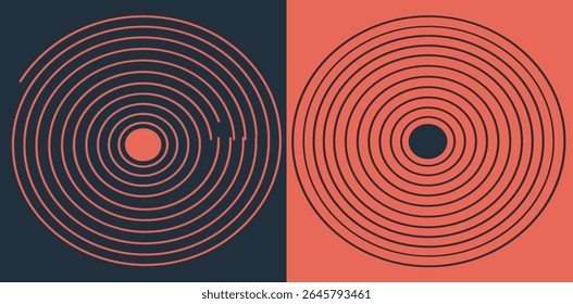 círculo, padrão, gráfico, abstrato, fundo, listras, design, mistura, transição, ponto, forma, redondo, linha, elemento, geometria, geométrica, arte, bauhaus, colorido, conceito, contemporâneo, contraste, d